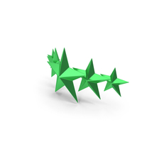 Five Star Rating Horizontal Green PNG & PSD Images