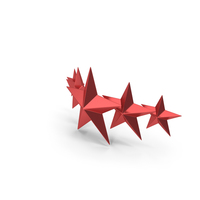 Five Star Rating Horizontal Red PNG & PSD Images