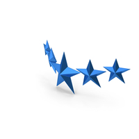 Blue Horizontal Five Star Rating PNG & PSD Images