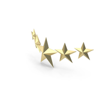Gold Five Star Rating Horizontal PNG & PSD Images