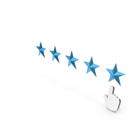 Blue Five Star Rating Select PNG & PSD Images