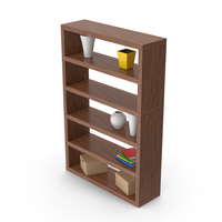 Shelf Set Dark Wood PNG & PSD Images