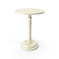 Court White Accent Table PNG & PSD Images