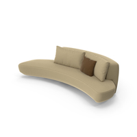 Curved Sofa Audry Beige By Massimo Castagna PNG & PSD Images