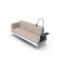 Ikea Delaktig 3 Seat Sofa With Side Table And Lamp PNG & PSD Images