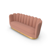 Eichholtz Mirage Coral Pink Sofa PNG & PSD Images