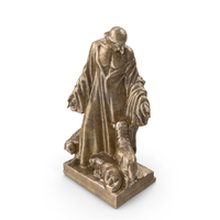 Jesus with Sheeps Bronze PNG & PSD Images