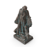 Jesus with Sheeps Bronze Outdoor PNG & PSD Images