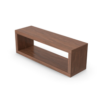Dark Wood Simple TV Stand PNG & PSD Images