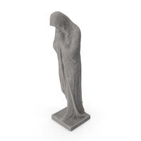 Robed Figure Stone Statue PNG & PSD Images