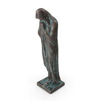 Robed Figure Bronze Outdoor PNG & PSD Images