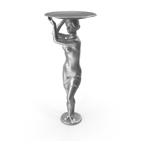 Metal Woman With Dish Fountain PNG & PSD Images