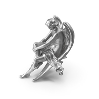 Sitting Angel Metal PNG & PSD Images