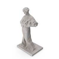 Woman With Bouquet Statue PNG & PSD Images