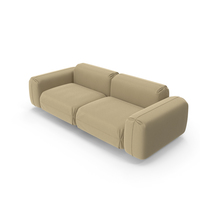 Tokio Soft Sectional Modular Leather Sofa Arflex PNG & PSD Images