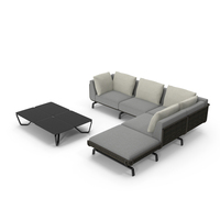 Holly Hunt Tortuga Sectional Sofa PNG & PSD Images