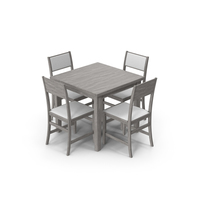 Gray Table With Chairs PNG & PSD Images