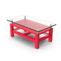 Glass Coffee Table Red PNG & PSD Images