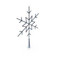 Silver Snowflake Tree Topper PNG & PSD Images