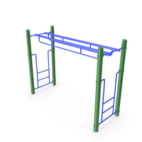 Monkey Bars-010 Double Parallel Bars PNG & PSD Images
