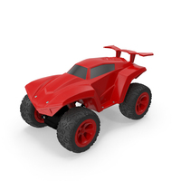玩具RC汽车V_红色塑料PNG和PSD图像