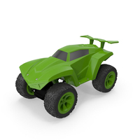 玩具RC CAR_V _绿色塑料PNG和PSD图像