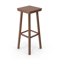Dark Wood Bar Stool PNG & PSD Images
