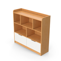 Wooden Bookshelf PNG & PSD Images