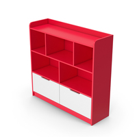 Red White Bookshelf PNG & PSD Images