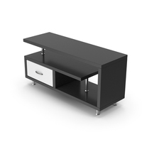 Modern TV Stand Black White PNG & PSD Images