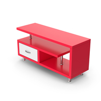Modern TV Stand Red White PNG & PSD Images