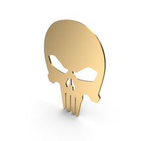 Skull Form Icon GOLD PNG & PSD Images