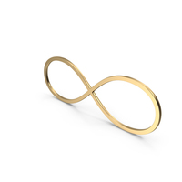 Infinity Sign Symbol 2 Gold PNG & PSD Images