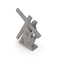 Christ Holding Cross Stone PNG & PSD Images