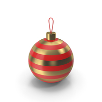 Christmas Tree Toy Red Gold PNG & PSD Images
