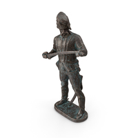 Old Hussar Bronze Outdoor Statue PNG & PSD Images
