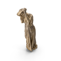Woman Sorrow Bronze Statue PNG & PSD Images