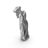 Woman Sorrow Metal Statue PNG & PSD Images