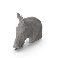 Horse Head Stone Sculpture PNG & PSD Images