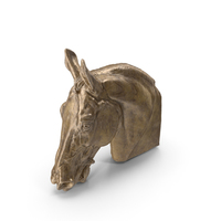 Horse Head Bronze Sculpture PNG & PSD Images