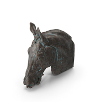 Horse Head Bronze Outdoor Sculpture PNG & PSD Images