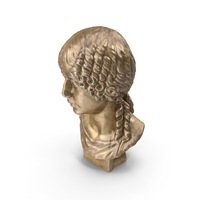 Girl Bust Bronze PNG & PSD Images