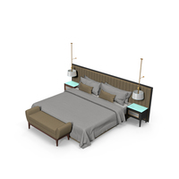 Modern Hotel Bedroom Set PNG & PSD Images