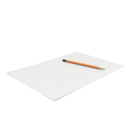 A4 Paper With Pencil PNG & PSD Images