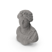 Young Woman Stone Bust PNG & PSD Images