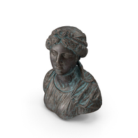 Young Woman Bronze Outdoor Bust PNG & PSD Images