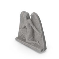 天使雕塑石PNG和PSD图像