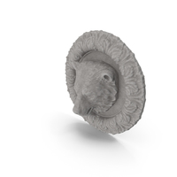 Bear Head Wall Stone Sculpture PNG & PSD Images