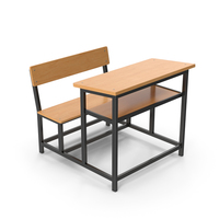 Wooden School Desk With Chair PNG & PSD Images