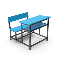 School Desk With Chair Blue PNG & PSD Images